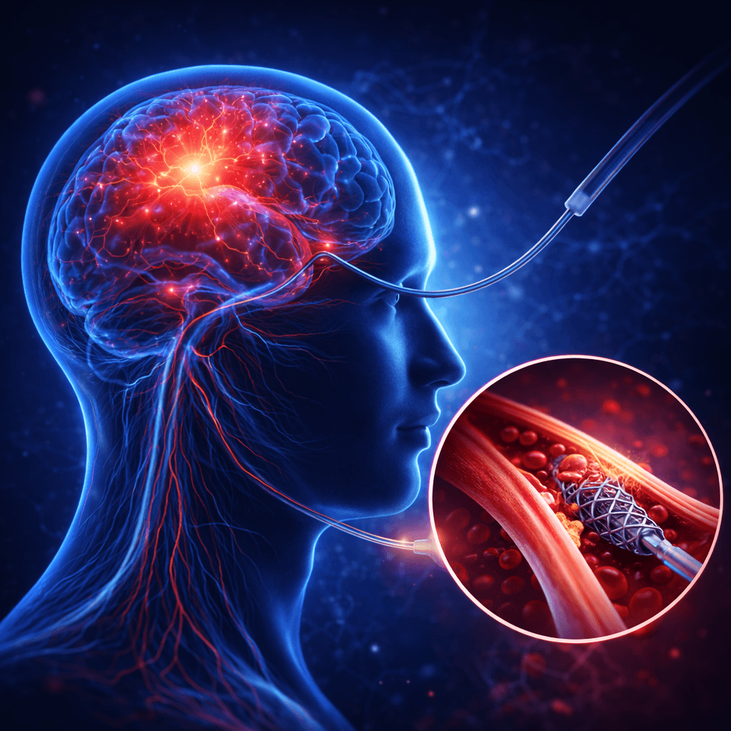 شفط جلطة المخ بالقسطرة | أفضل علاج للجلطات بدون جراحة في المنصورة