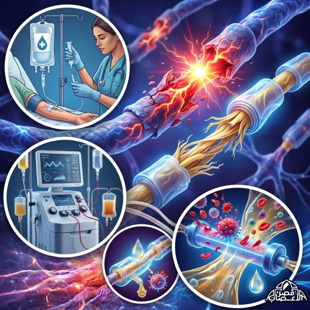 علاج الهجمات الحادة لمرض التصلب المتعدد